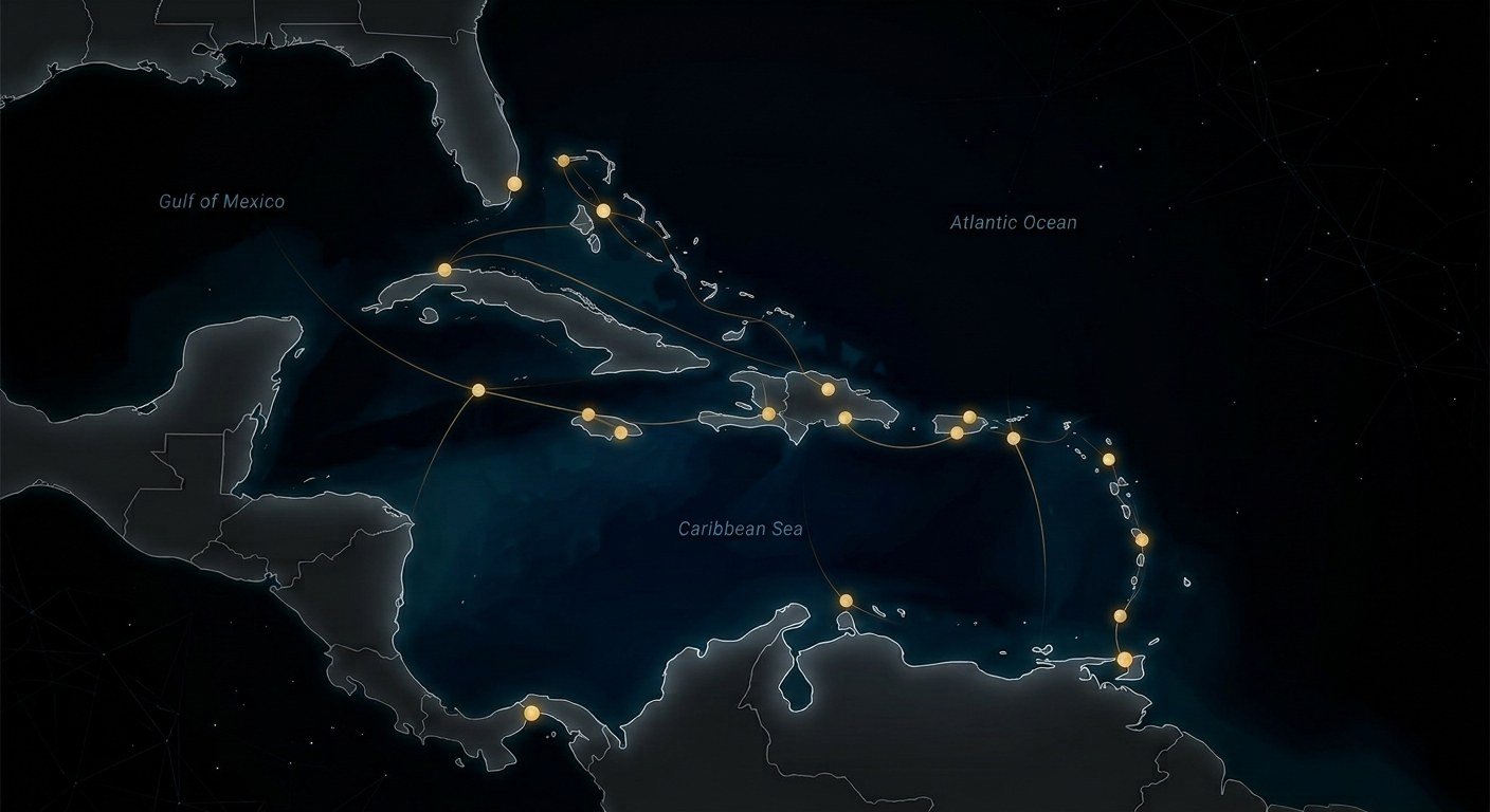 Map of the Caribbean basin, the region Onyx Petrogroup serves